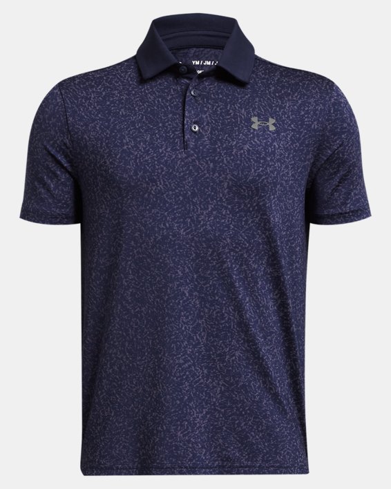 Boys' UA Playoff Coral Jacquard Polo in Blue image number 0